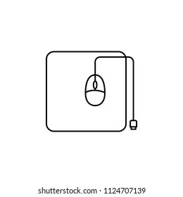 PC mouse line. Element of computer parts for mobile concept and web apps illustration. Thin line icon for website design and development, app development. Premium icon on white background
