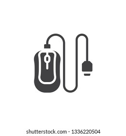 PC mouse vector icon. filled flat sign for mobile concept and web design. Computer mouse glyph icon. Symbol, logo illustration. Pixel perfect vector graphics