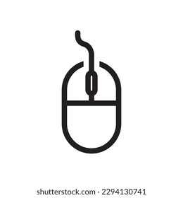 PC mouse vector icon. Mouse flat sign design. Computer mouse symbol pictogram. UX UI icon