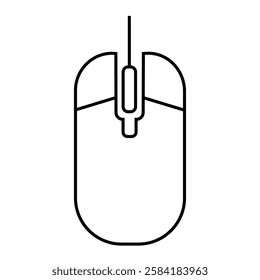 PC mouse vector  icon with white background.