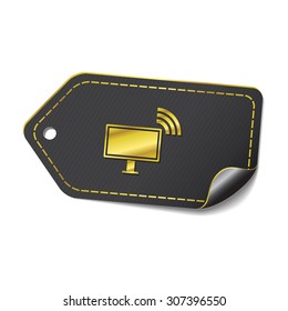 Pc Network golden Vector Icon Design