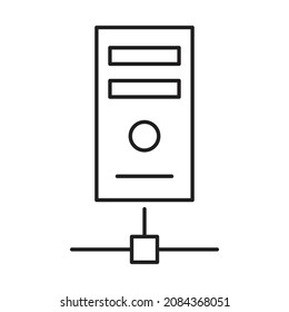Pc networking Isolated Vector icon which can easily modify or edit

