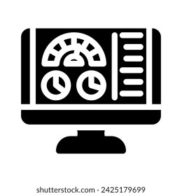 pc optimization repair computer glyph icon vector. pc optimization repair computer sign. isolated symbol illustration