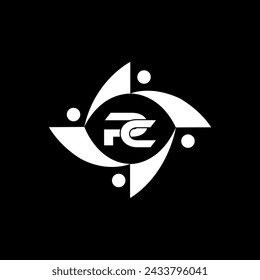Diseño de logotipo de letra PC P C. Letra inicial PC vinculado círculo mayúscula monograma logo color blanco. Logotipo de PC, diseño de P C. PC, P C