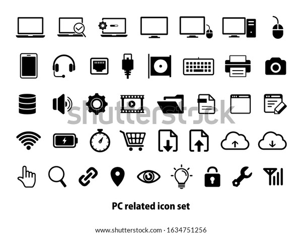 ピクトグラム パソコン の画像 写真素材 ベクター画像 Shutterstock