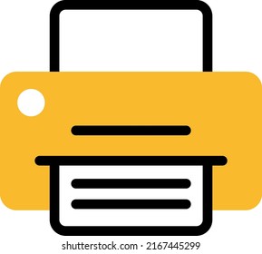 Impresión de PC, ilustración, vector en un fondo blanco.