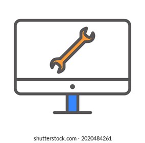 pc repair icon vector illustration concept