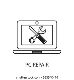pc repair line icon
