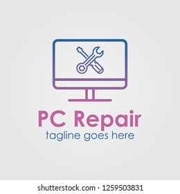 PC Repair Logo Template Design 