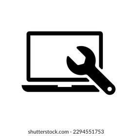 PC repair ( recovery, setup etc. ) vector icon illustration
