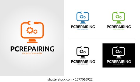 Pc Repairing Logo Template Set