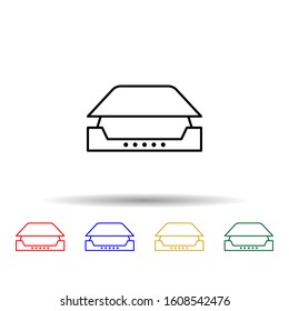PC scanner multi color style icon. Simple thin line, outline vector of computer parts icons for ui and ux, website or mobile application