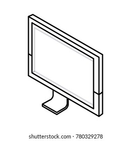 Pc screen isolated 3d