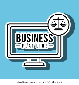pc screen and justice isolated icon design, vector illustration  graphic 