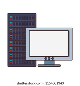 PC screen and server