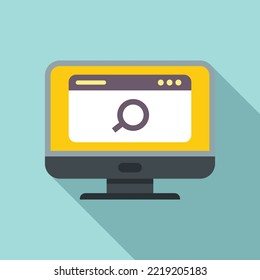 Icono de barra de búsqueda Pc vector plano. Formulario en línea. archivo de servicio