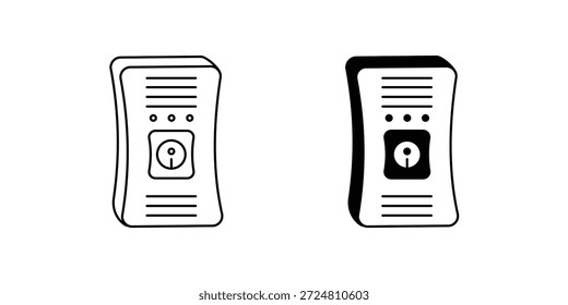 pc set ícone com fundo branco vetor stock ilustração