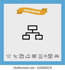 Pc share icon vector