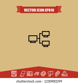 PC share icon vector