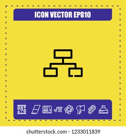 Pc share icon vector