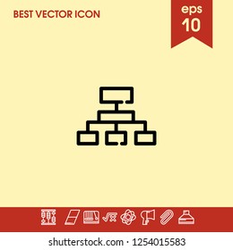 Pc share icon vector