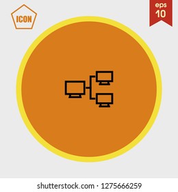 PC share icon vector