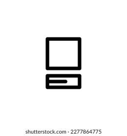 símbolo de signo de pc. ilustración vectorial. icono de línea 