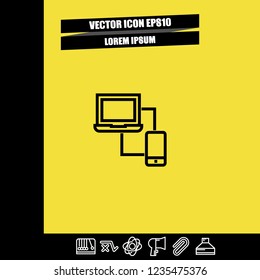 pc smartphone remote icon vector