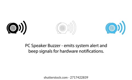 El zumbador del altavoz de la PC emite señales de alerta y pitido del sistema para las notificaciones del hardware