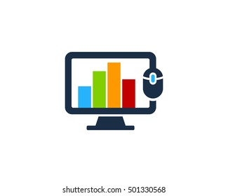 PC Stats Computer Logo Design Template