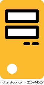 PC System unit, illustration, vector on a white background.