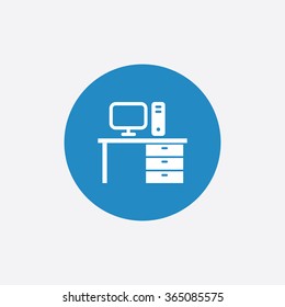 pc table icon, on white background
