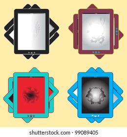  pc tablet ugly and not good color but very complete