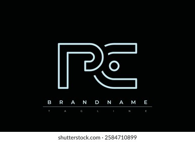 PC Technology Letter Logo Template. This tech letter logo is a graphic mark that uses letters to represent a technology company.
