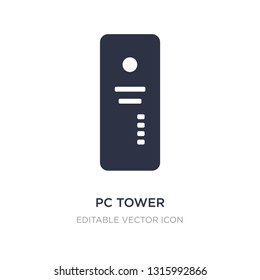 pc tower icon on white background. Simple element illustration from Computer concept. pc tower icon symbol design.