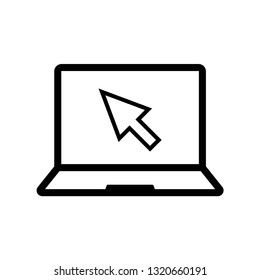 PC, TV, Laptop and screen Icon Vector
