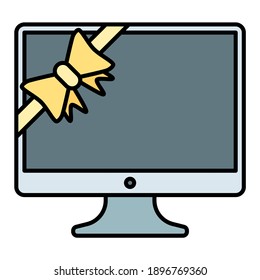 pc using soft color and filled line style