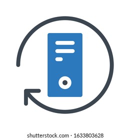 pc vector glyph color icon 