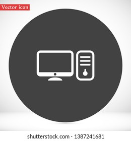 PC  vector icon , Lorem ipsum flat design