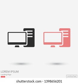 PC vector icon. lorem ipsum 10 EPS Design JPG