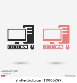 PC vector icon. lorem ipsum 10 EPS Design JPG