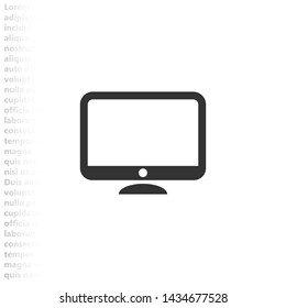 PC  vector icon , Lorem ipsum flat design
