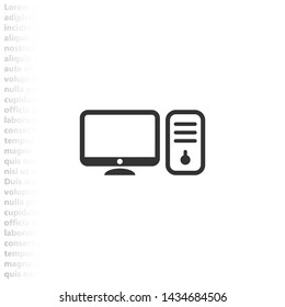 PC  vector icon , Lorem ipsum flat design