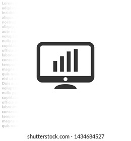 PC  vector icon , Lorem ipsum flat design