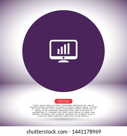 PC  vector icon , Lorem ipsum flat design