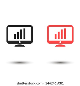 PC  vector icon , Lorem ipsum flat design