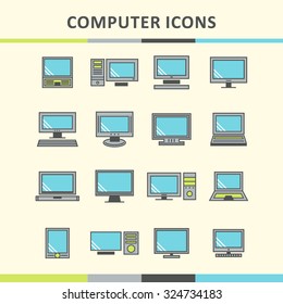 PC vector icons