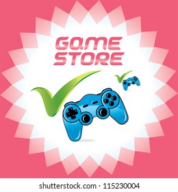 PC and Video Baby, Child, Children, Teenager, Family Arcade Games Accept Icons, Sign, Symbol, Logo With Joystick, for Web and Print Design