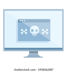 Pc virus attack icon. Cartoon of Pc virus attack vector icon for web design isolated on white background