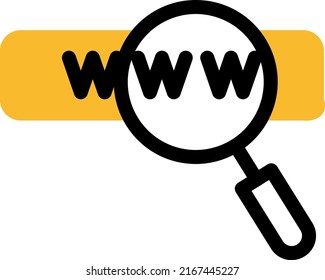 PC web search, illustration, vector on a white background.